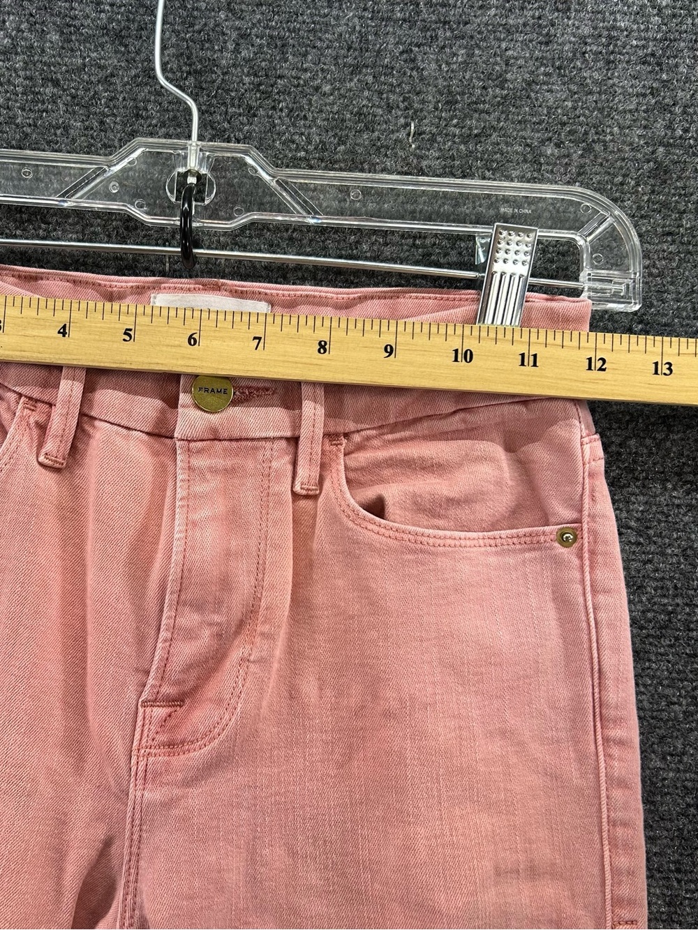 Frame Le Crop Mini Boot Jeans Size 25 Peony Pink High Rise Stretch Denim LCMB790 - Picture 10 of 15